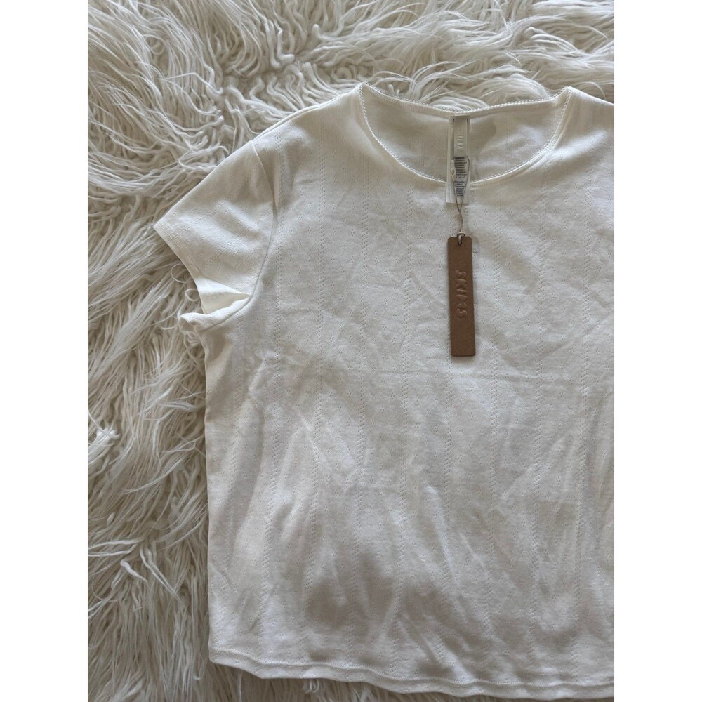 Skims Drop Needle Baby Tee Marble Size Large - Picture 4 of 7